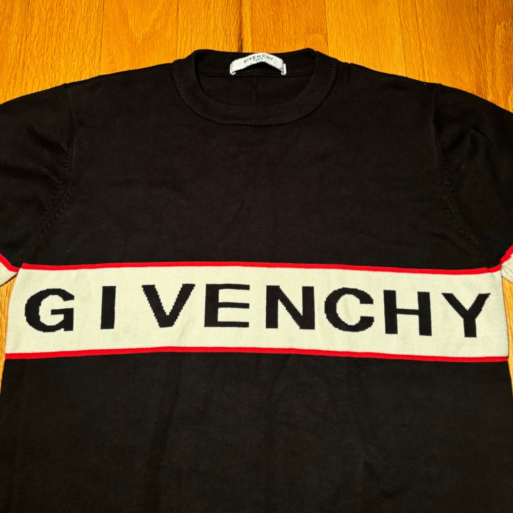 SOLD - Givenchy Crewneck Logo Sweater - Picture 2 of 3